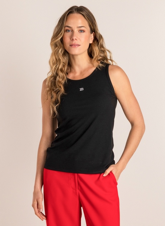 Ivy beau Zwart ribbel hemdje