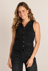 Ivy beau Zwart jeans giletje