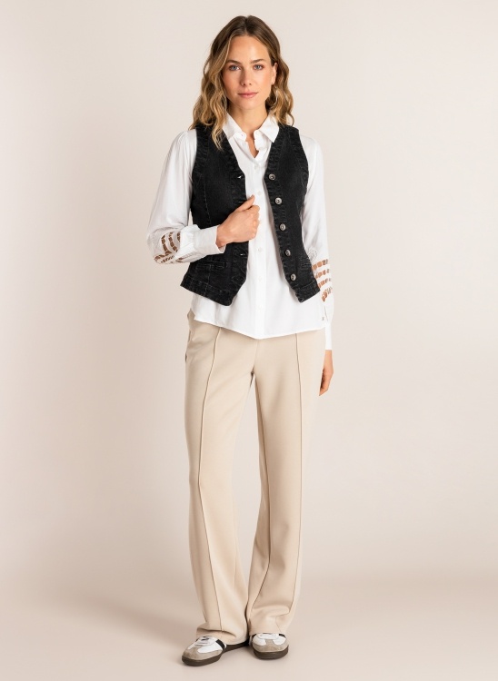 Ivy beau Zwart jeans giletje