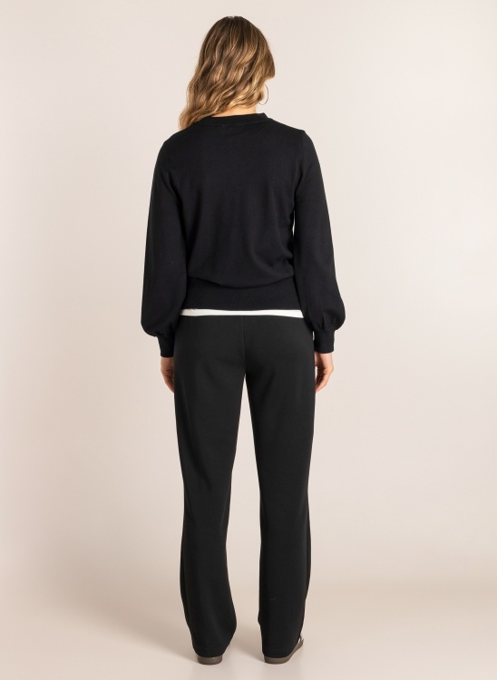 Ivy beau Zwart fijn gebreide trui