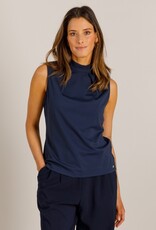 Ivy beau Donker blauwe mouwloze top