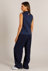 Ivy beau Donker blauwe mouwloze top