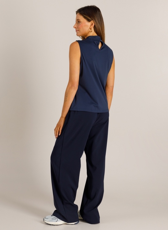 Ivy beau Donker blauwe mouwloze top