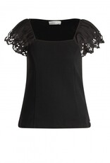 Ivy Beau Zwarte top broderie