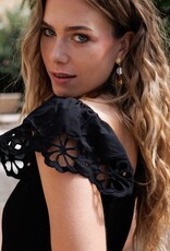 Ivy Beau Zwarte top broderie