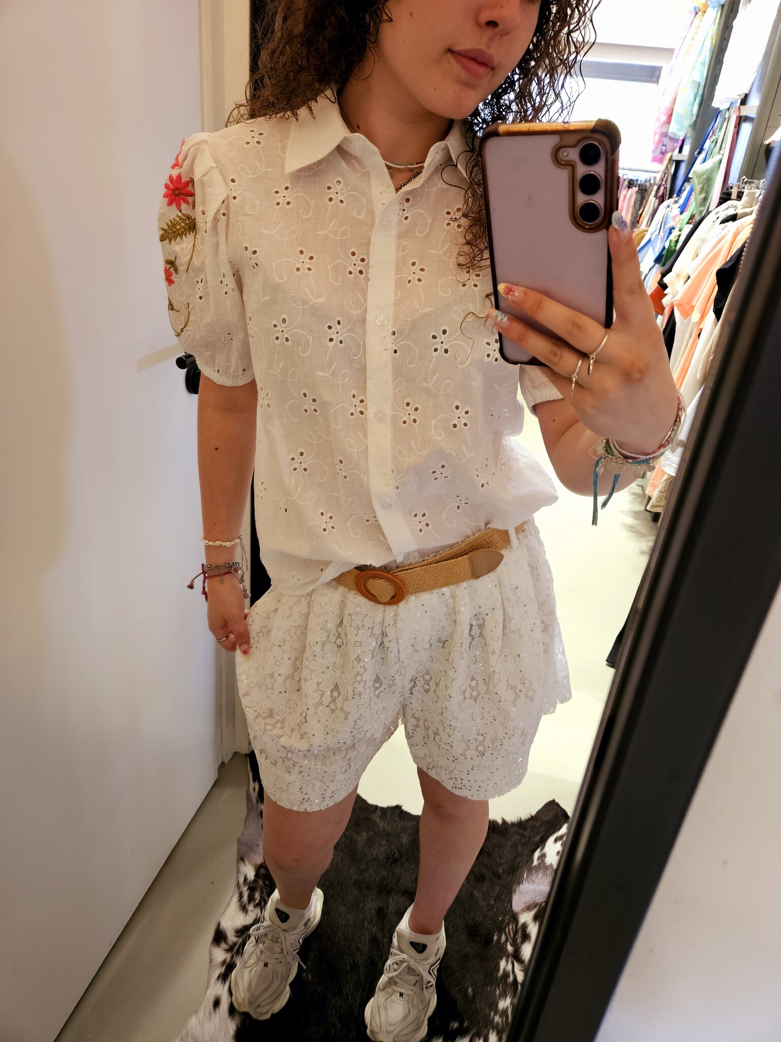 Gemma ricceri Offwhite korte broek