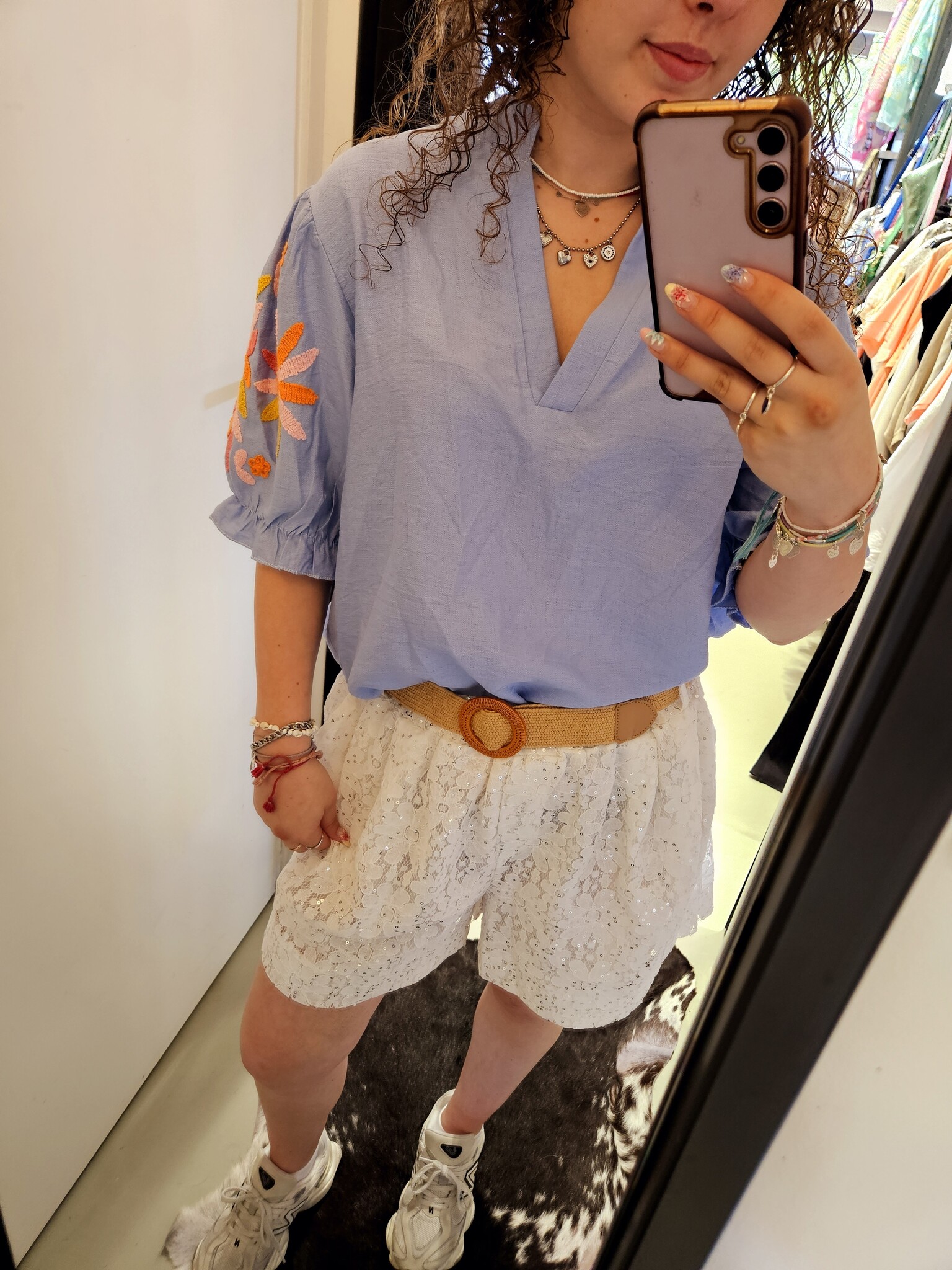 Gemma ricceri Offwhite korte broek