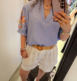 Blauwe blouse
