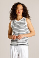 Ivy beau Zwart wit mouwloze top
