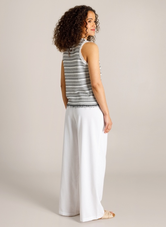 Ivy beau Zwart wit mouwloze top