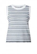 Ivy beau Zwart wit mouwloze top
