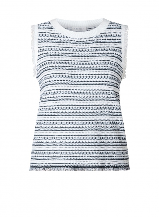 Ivy beau Zwart wit mouwloze top