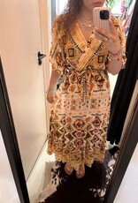 Gemma ricceri Beige / bruin print jurk