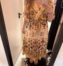 Gemma ricceri Beige / bruin print jurk
