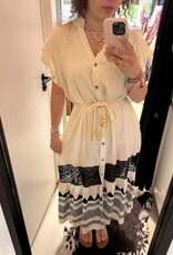 Gemma ricceri Offwhite /zwart jurk