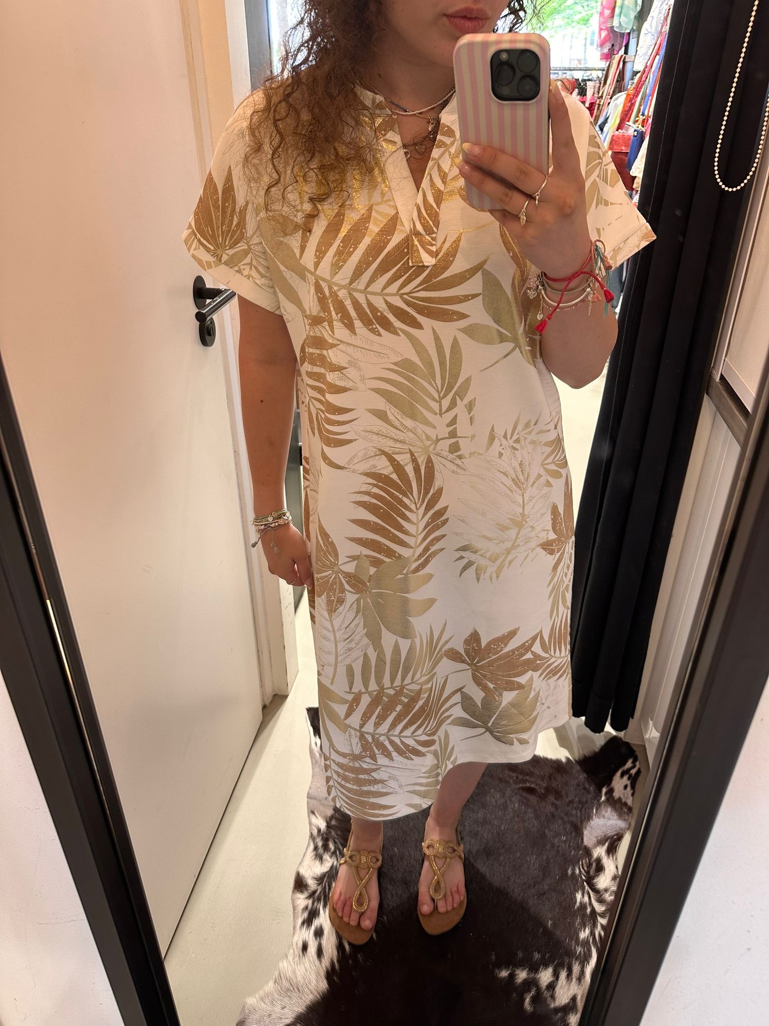 Gemma Ricceri Offwhite print comfy jurkje