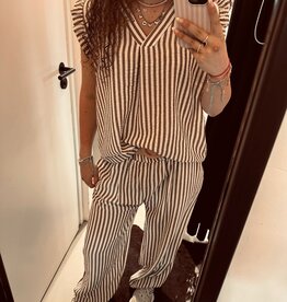 Gemma Ricceri Bruin gestreept setje
