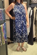 Gemma Ricceri Halter jurk blauw met stippen