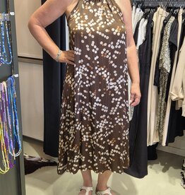 Gemma Ricceri Halter jurk bruin
