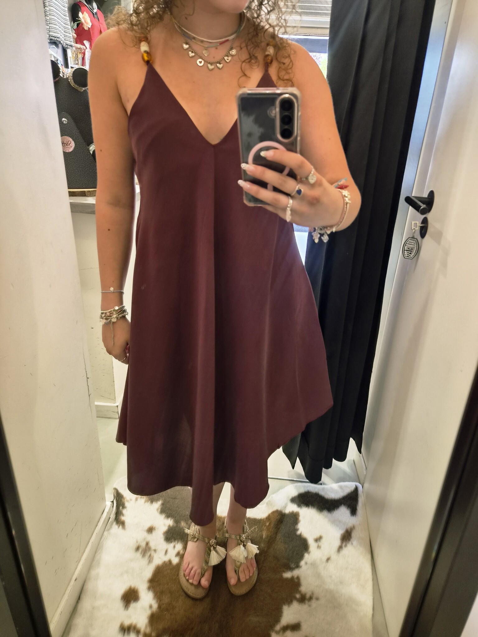 Gemma Ricceri Kort bordeaux jurkje
