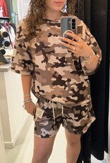 2 delige armyprint setje bruin