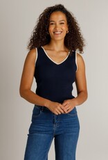 Ivy Beau Donkerblauw gebreide top