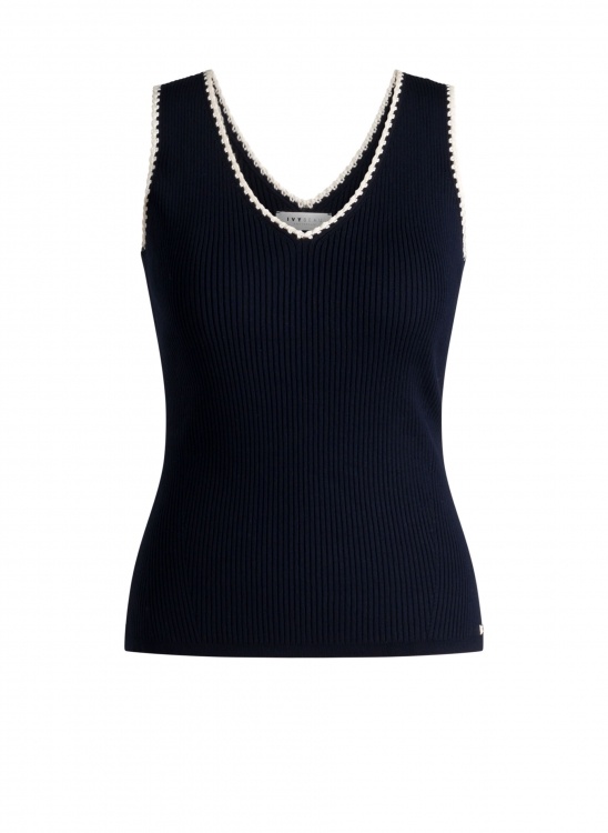 Ivy Beau Donkerblauw gebreide top