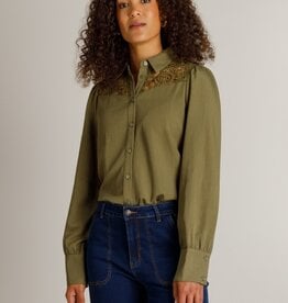Ivy Beau Groene blouse Harnien