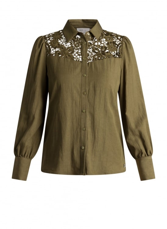 Ivy Beau Groene blouse Harnien