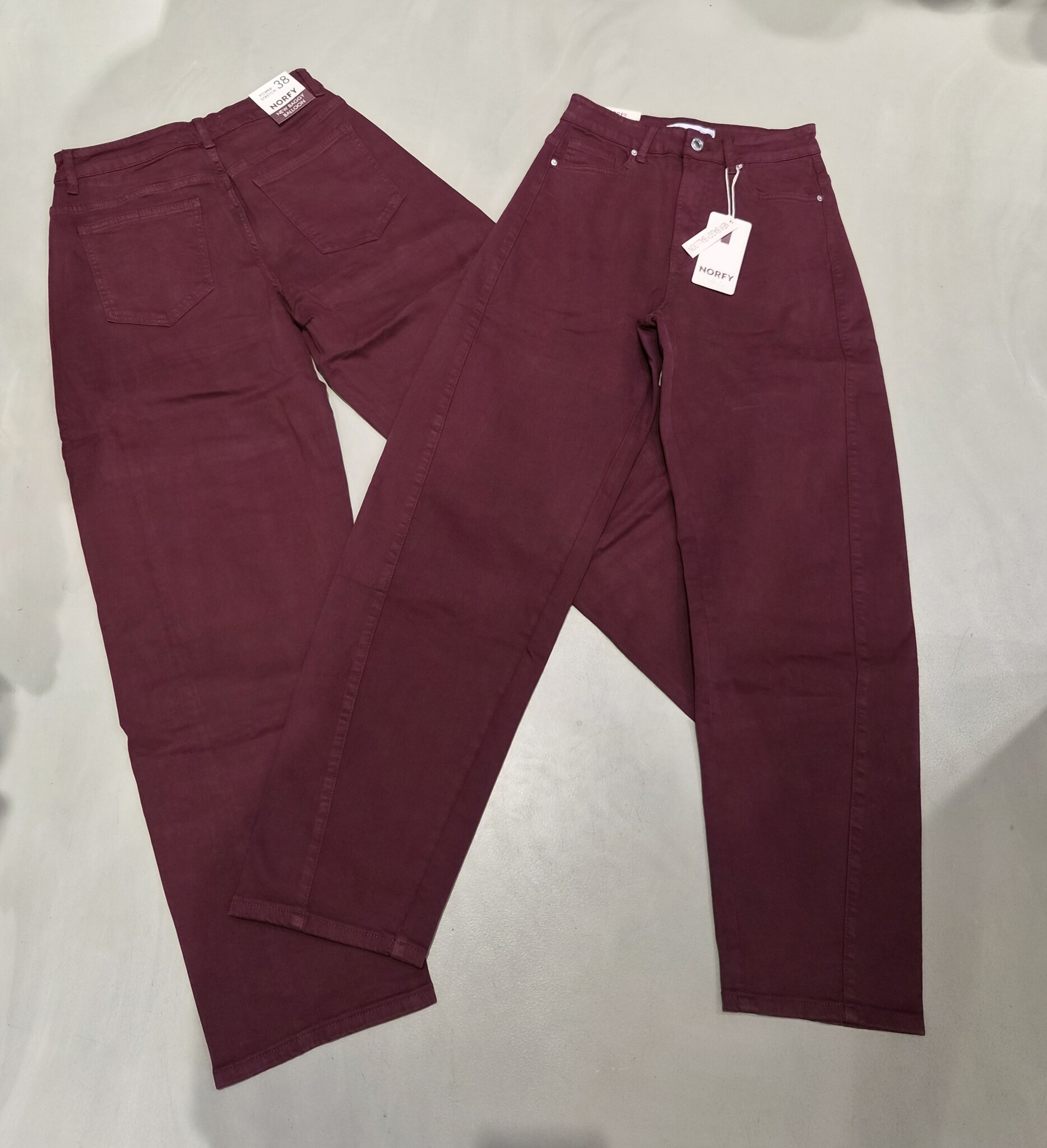 Norfy Bordeaux ballon jeans