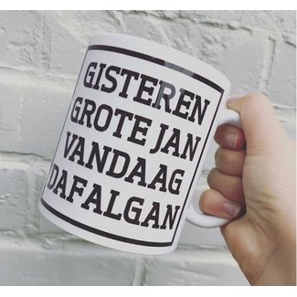 Urban Merch Beker Gisteren Grote Jan Vandaag Dafalgan