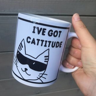 Urban Merch Tasse I've Got Cattitude - sunglasses