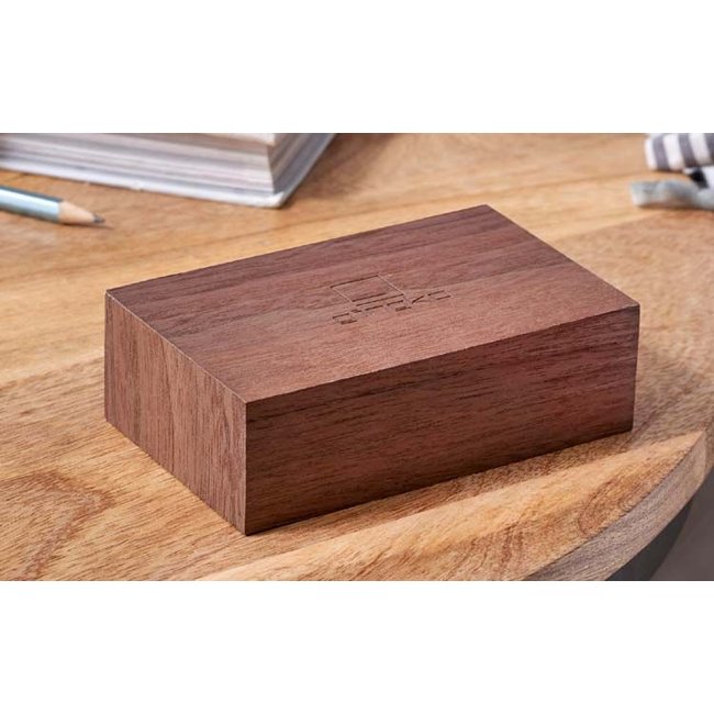 Gingko - Flip Click Clock Wecker - walnuss