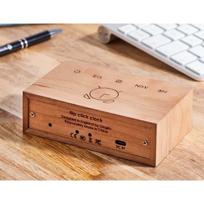 Flip Click Clock Alarm - cherry