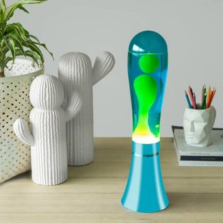 Balvi Lava Lamp - blauw met Groene Lava