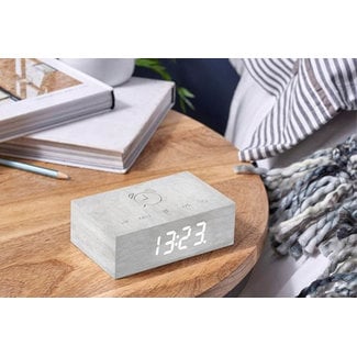 Gingko Flip Click Clock 'Witte Berk'