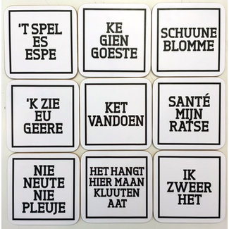 Urban Merch Coasters 'Ghent Dialect' ( set of 4 )