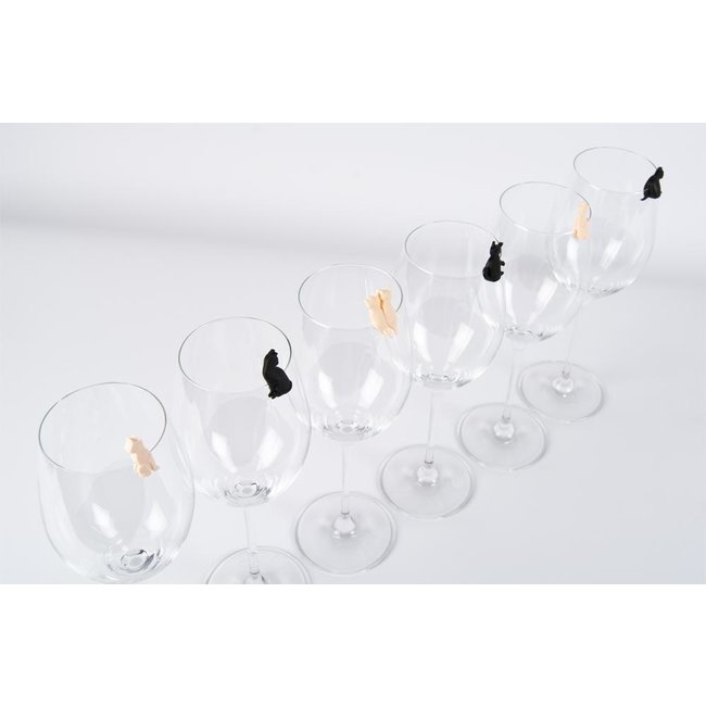 Wine Glass Markers 'Meow Cat'