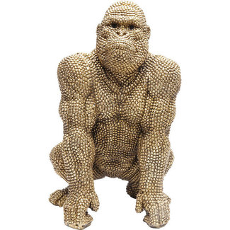 Kare Design Statue Déco Singe Gorille Bulle d'Or  - 46 cm