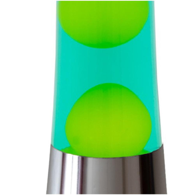 Fisura - Lava Lamp - chrome - yellow lava, green liquid