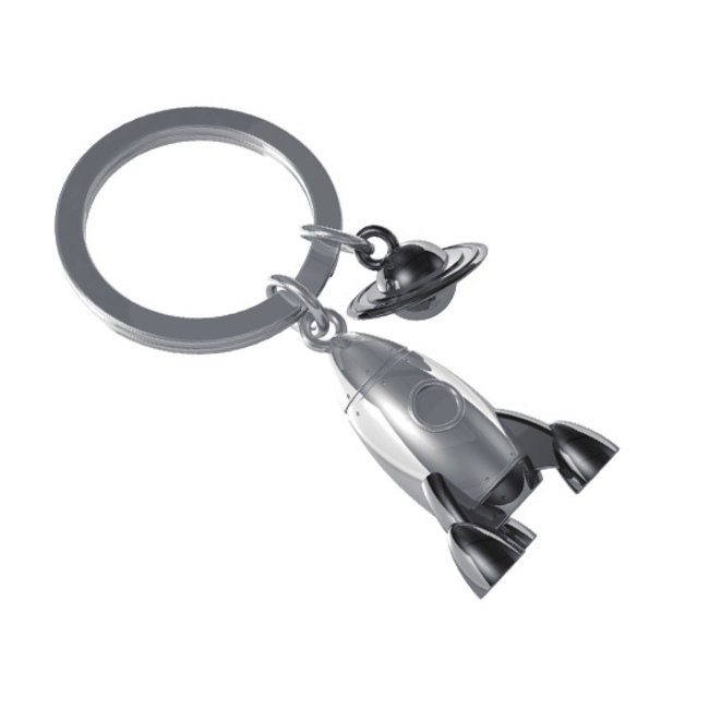 Metalmorphose Keyring - Key Fob Rocket & Saturn