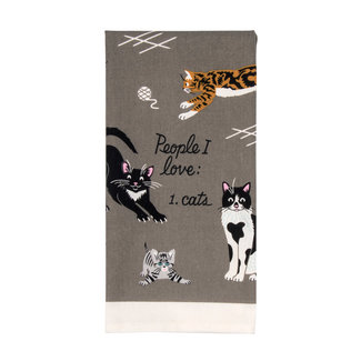 Blue Q Keukenhanddoek People I Love: Cats