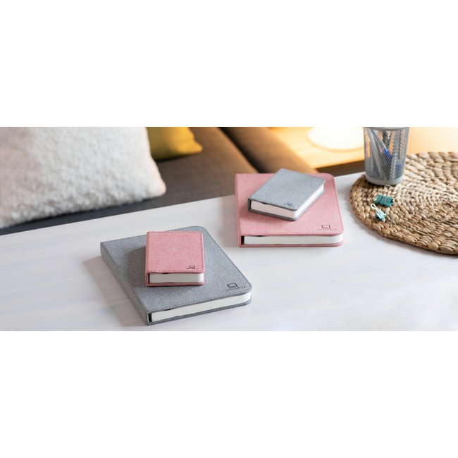 Gingko - Smart Book Light - large - pink fabric