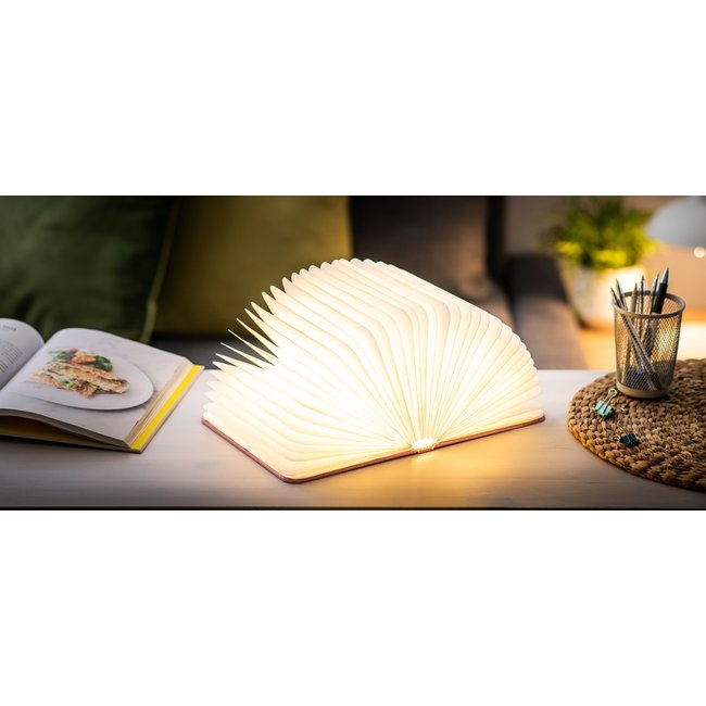 Gingko Smart Book Light large roze stof Axeswar Design