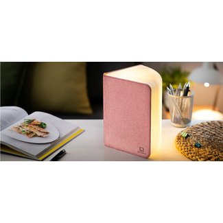 Gingko Smart Book Light - large - roze stof