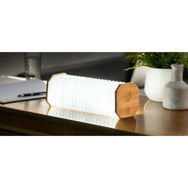 Gingko - Smart Accordeon Lamp - bamboe