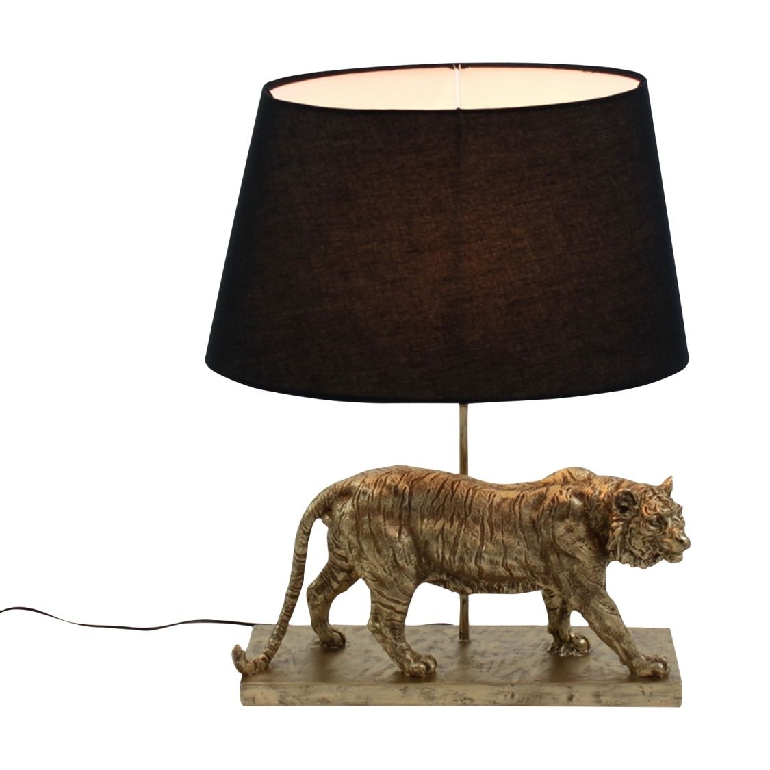 Lampe de table en résine noire claire pour animaux nordiques salon chambre  à coucher décoration Lampe de table pour animaux mini lumineuse |(blanche)