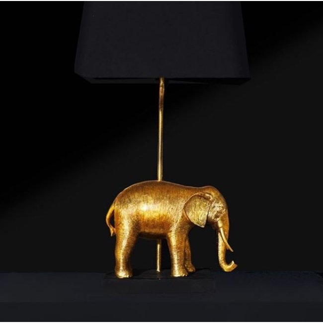 Werner Voß - Lampe de Table - Lampe Animale Eléphant Doré- H 64 cm