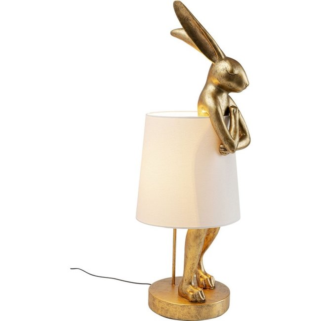 Karé Design - Table Lamp - Floor Lamp Animal Lamp Rabbit - gold - XL - H 88 cm