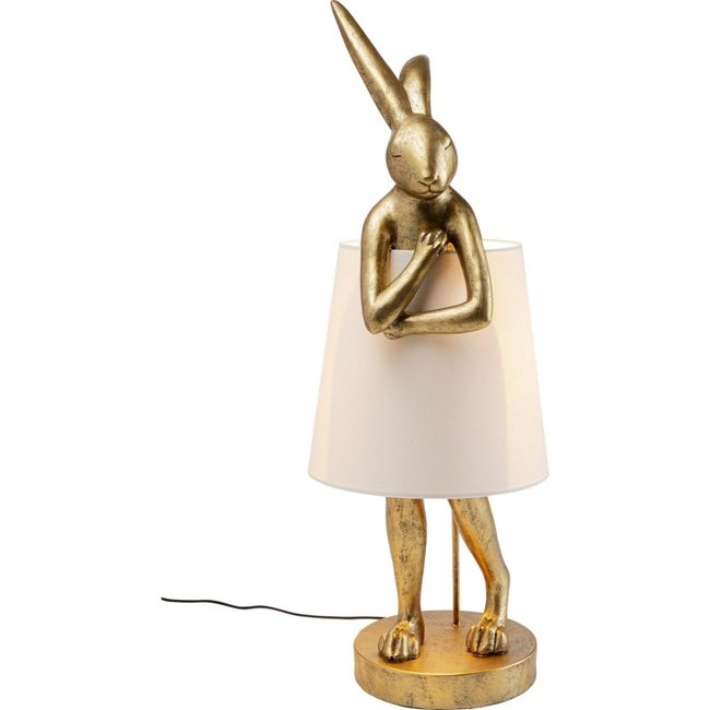 Kare Design Lampe de Table Animal Lapin - doré - XL